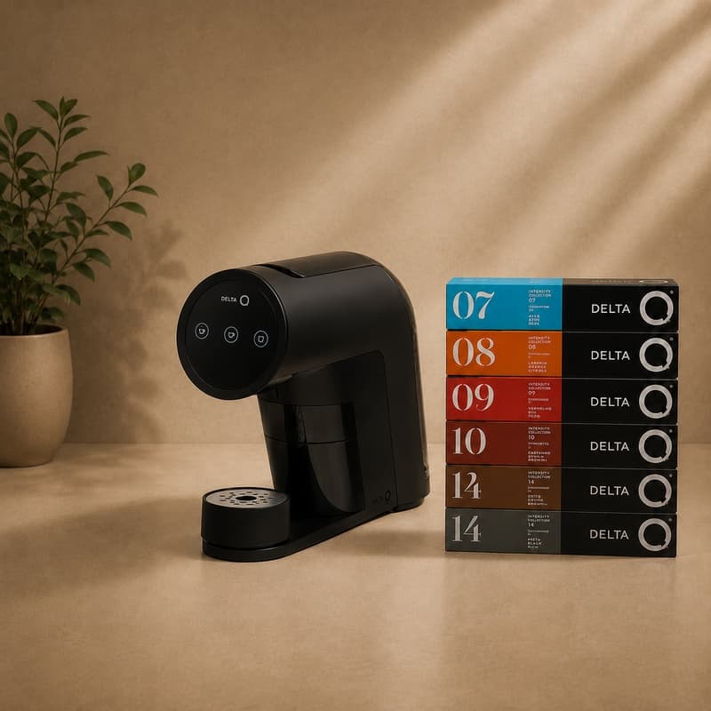 Delta Q - 180 capsules + Machine IconiQ Noire Offertes